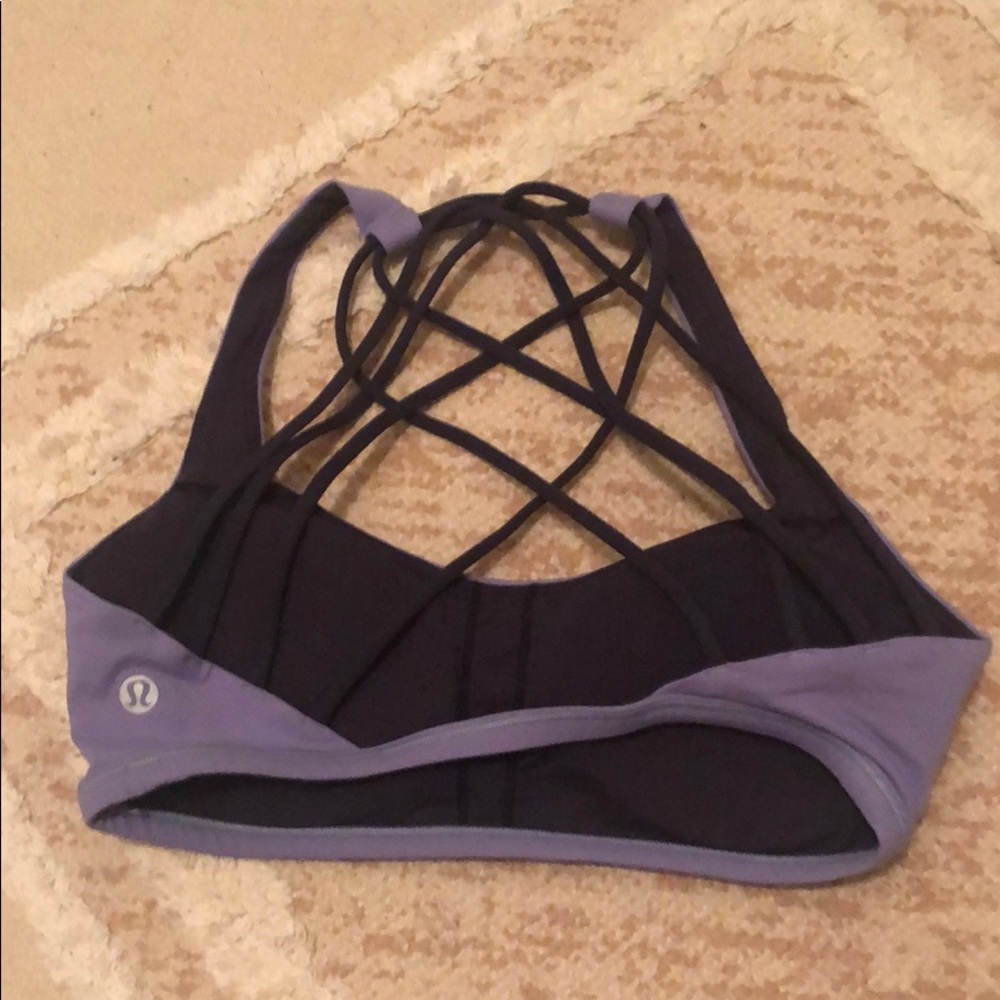 Lululemon purple crisscross back bra